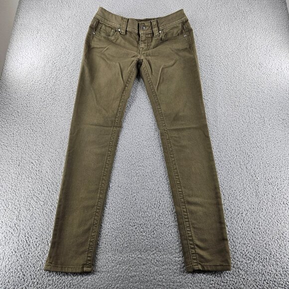 Miss Me Denim - Miss‎ Me Jeans Womens 28 (30x30) Green Low Rise Skinny Embroidered Zip Pocket